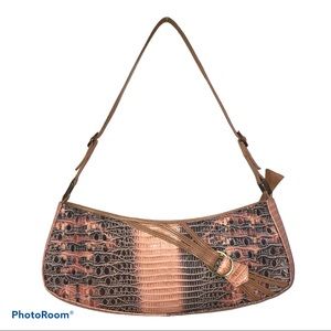 Melian Exotic Reptile Tan Shoulder Purse